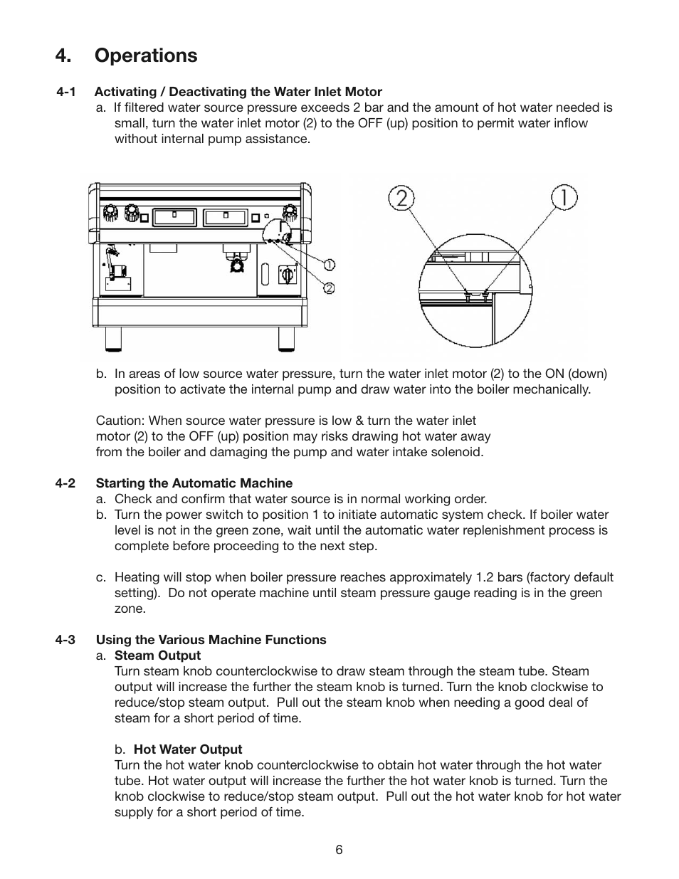 Operations | Cecilware ESP1 User Manual | Page 6 / 20