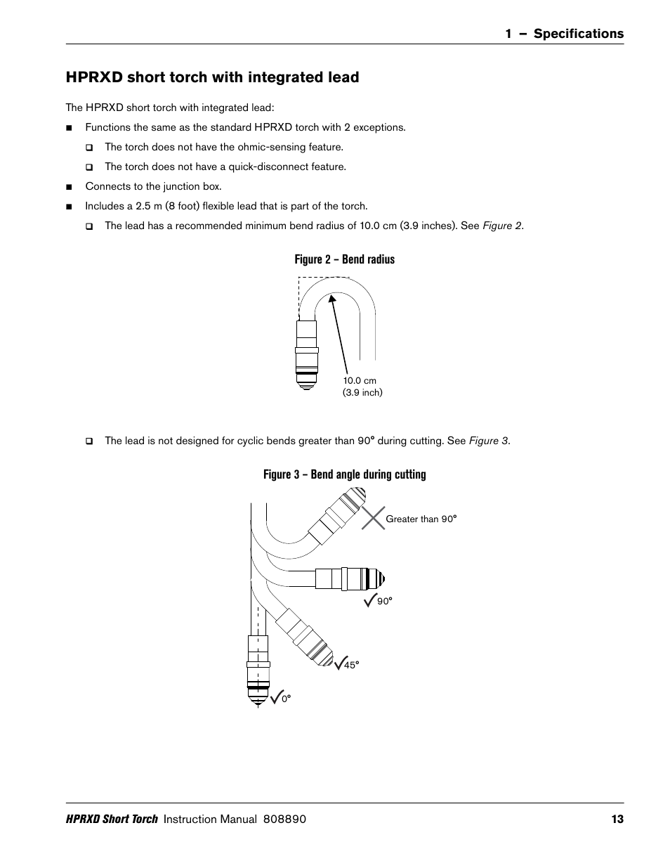 Hprxd short torch with integrated lead | Hypertherm HPRXD Short Torch with Integrated Lead Rev.1 User Manual | Page 13 / 30