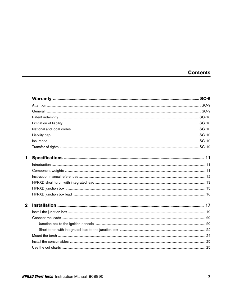 Hypertherm HPRXD Short Torch with Integrated Lead Rev.1 User Manual | Page 7 / 30