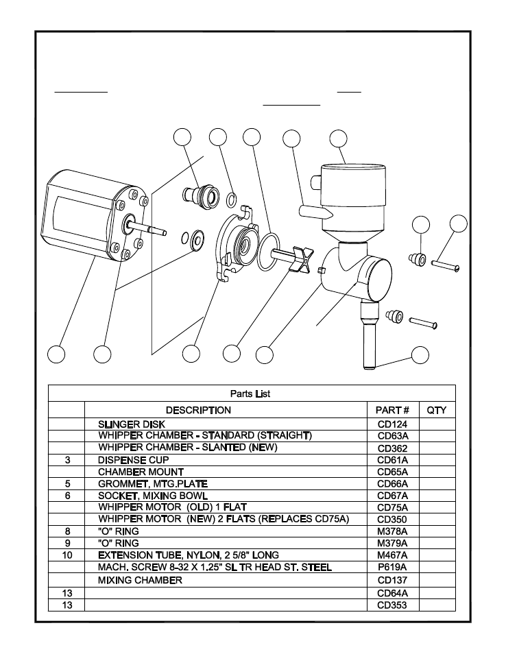 Whipper chamber | Cecilware GB4M-5.5-LD-U User Manual | Page 12 / 29