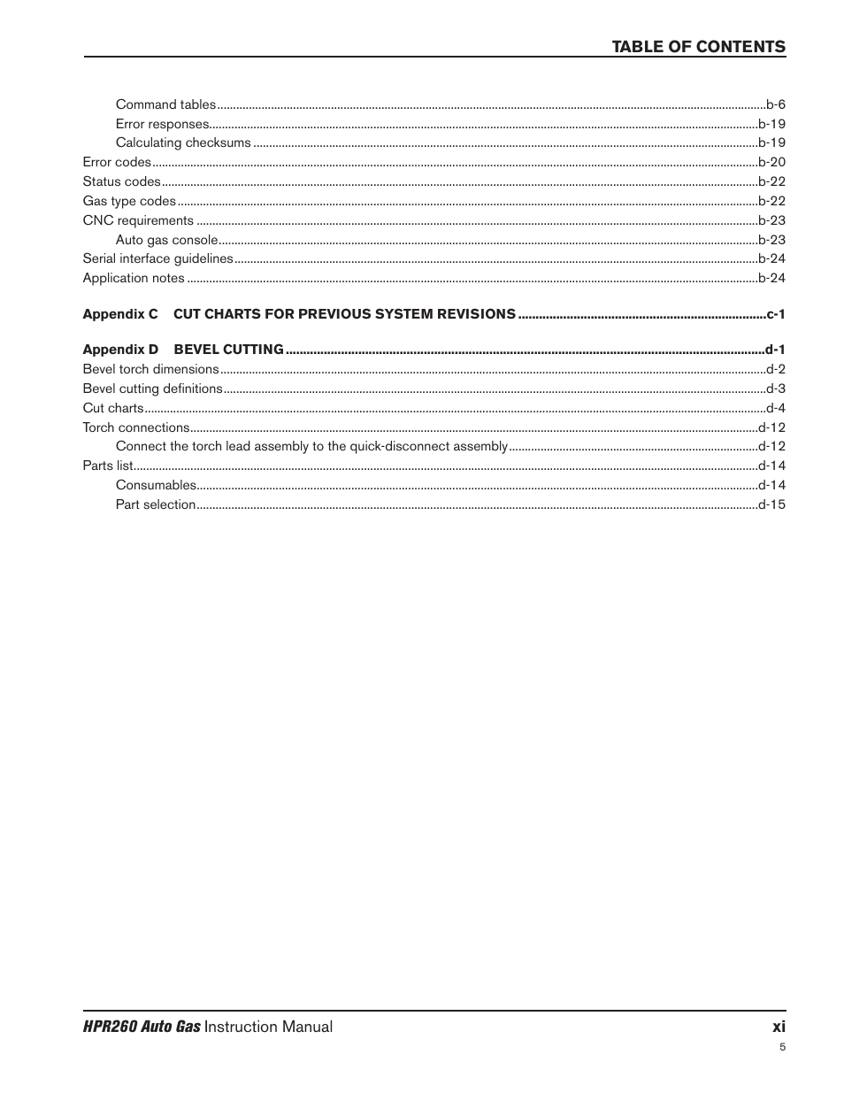 Hypertherm HPR260 Manual Gas Preventive Maintenance Program Rev.5 User Manual | Page 15 / 317