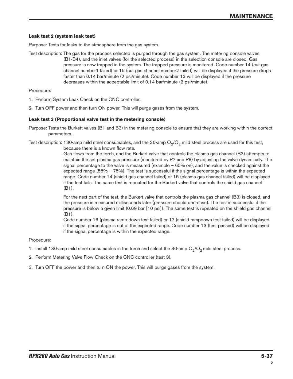 Hypertherm HPR260 Manual Gas Preventive Maintenance Program Rev.5 User Manual | Page 181 / 317