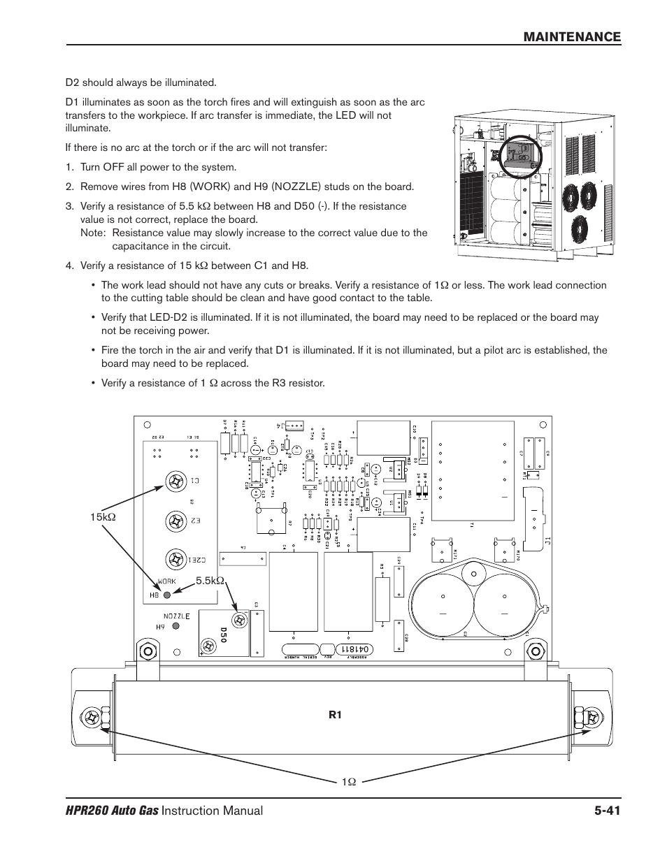 Hypertherm HPR260 Manual Gas Preventive Maintenance Program Rev.5 User Manual | Page 185 / 317