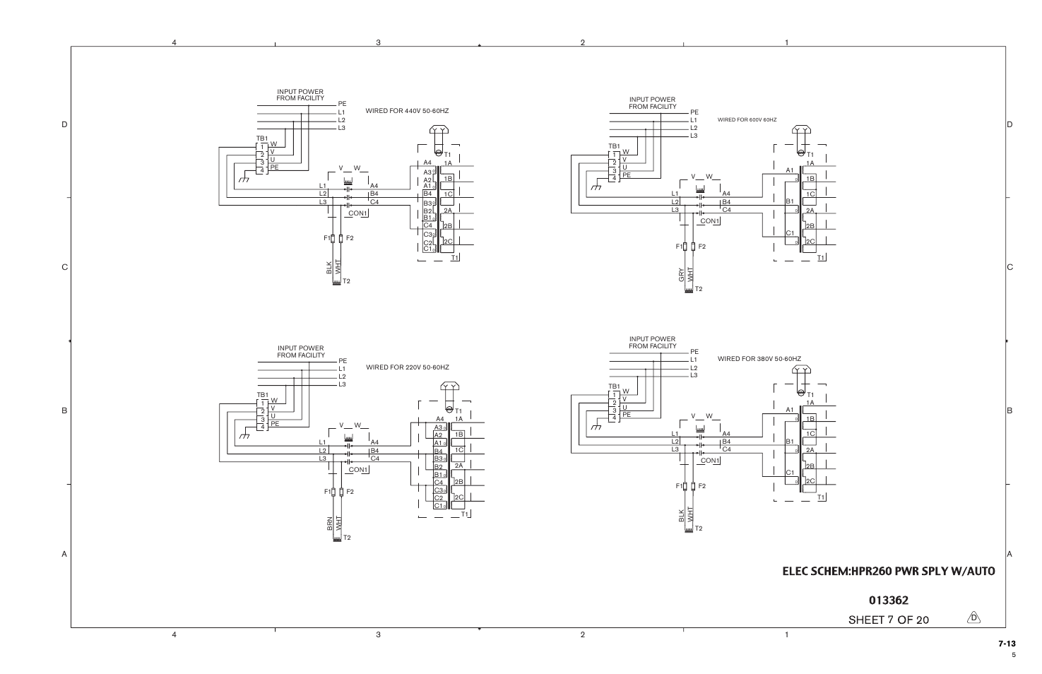 Hypertherm HPR260 Manual Gas Preventive Maintenance Program Rev.5 User Manual | Page 226 / 317