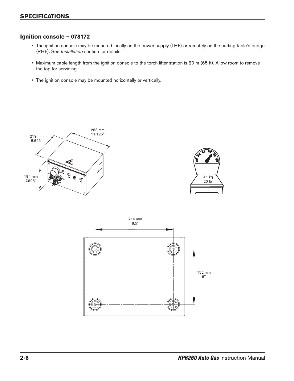 Ignition console – 078172 -6 | Hypertherm HPR260 Manual Gas Preventive Maintenance Program Rev.5 User Manual | Page 45 / 317