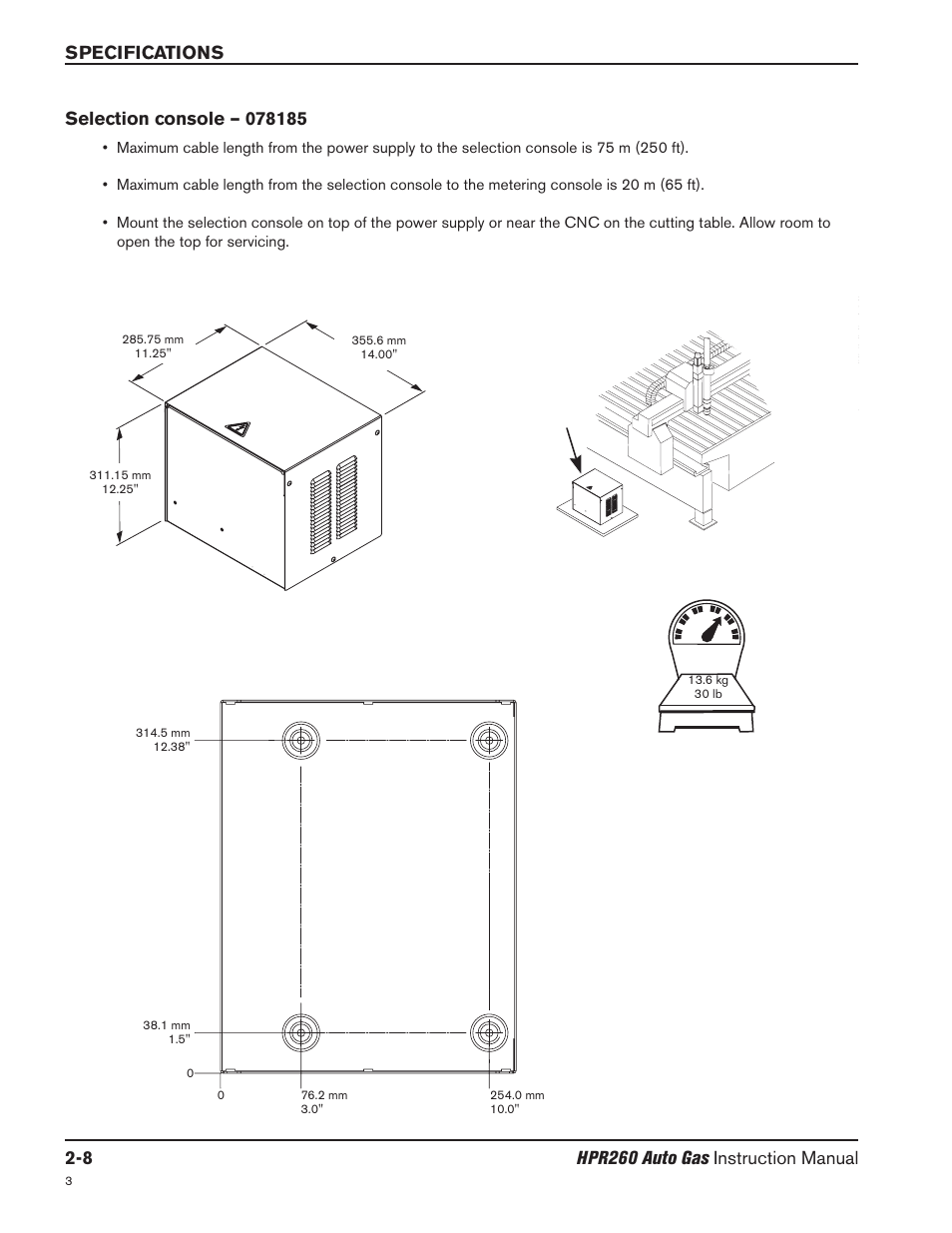 Selection console – 078185 -8 | Hypertherm HPR260 Manual Gas Preventive Maintenance Program Rev.5 User Manual | Page 47 / 317