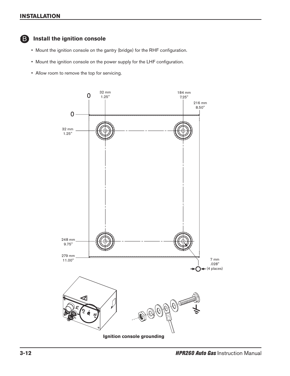 Install the ignition console -12 | Hypertherm HPR260 Manual Gas Preventive Maintenance Program Rev.5 User Manual | Page 61 / 317