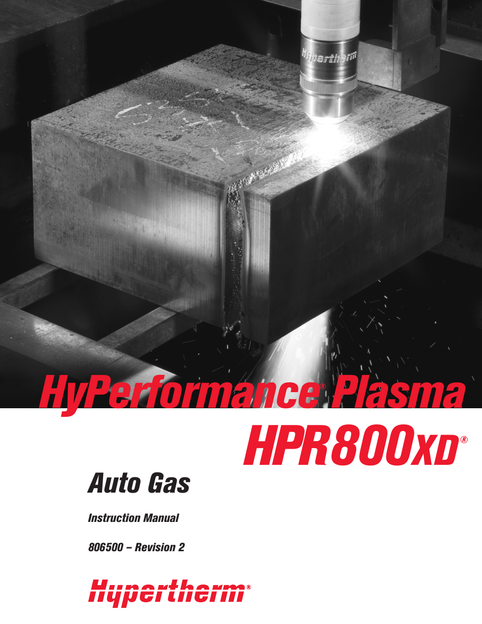 Hypertherm HPR800XD Auto Gas Rev.2 User Manual | 368 pages