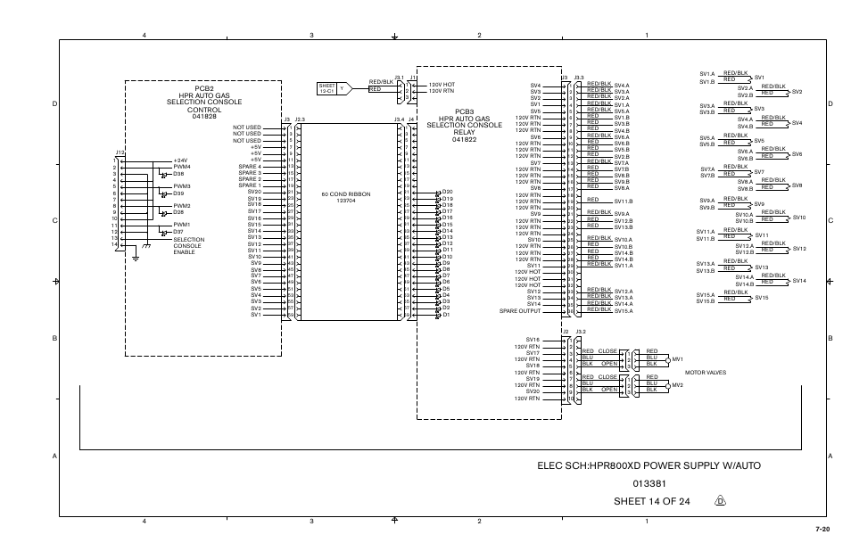 Elec sch:hpr800xd power supply w/auto | Hypertherm HPR800XD Auto Gas Rev.2 User Manual | Page 316 / 368