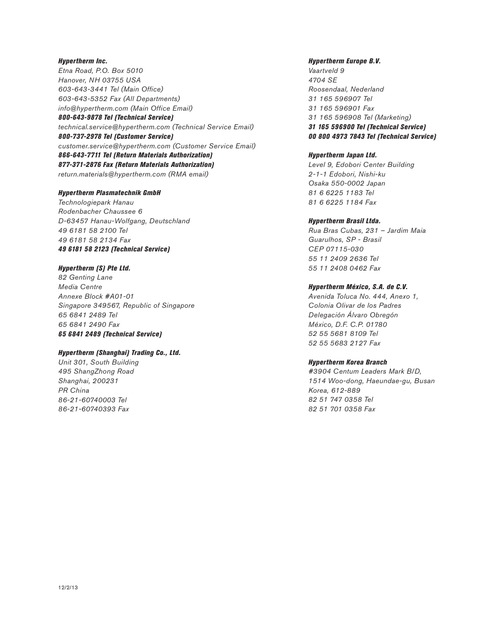 Hypertherm HPR800XD Auto Gas Rev.2 User Manual | Page 4 / 368