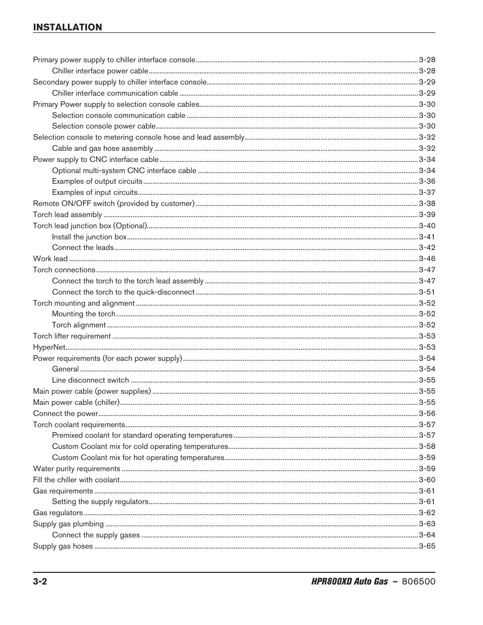 Hypertherm HPR800XD Auto Gas Rev.2 User Manual | Page 42 / 368