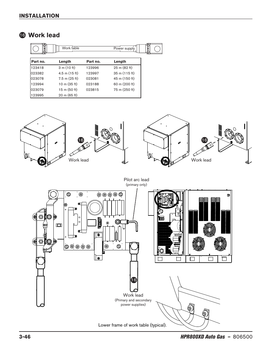 Work lead, Work lead -46 | Hypertherm HPR800XD Auto Gas Rev.2 User Manual | Page 86 / 368