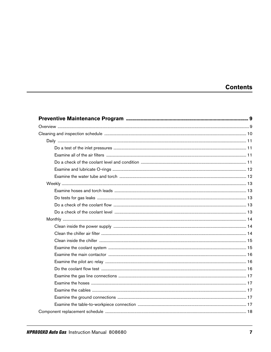 Hypertherm HPR800XD Auto Gas Preventive Maintenance Program Rev.1 User Manual | Page 7 / 33