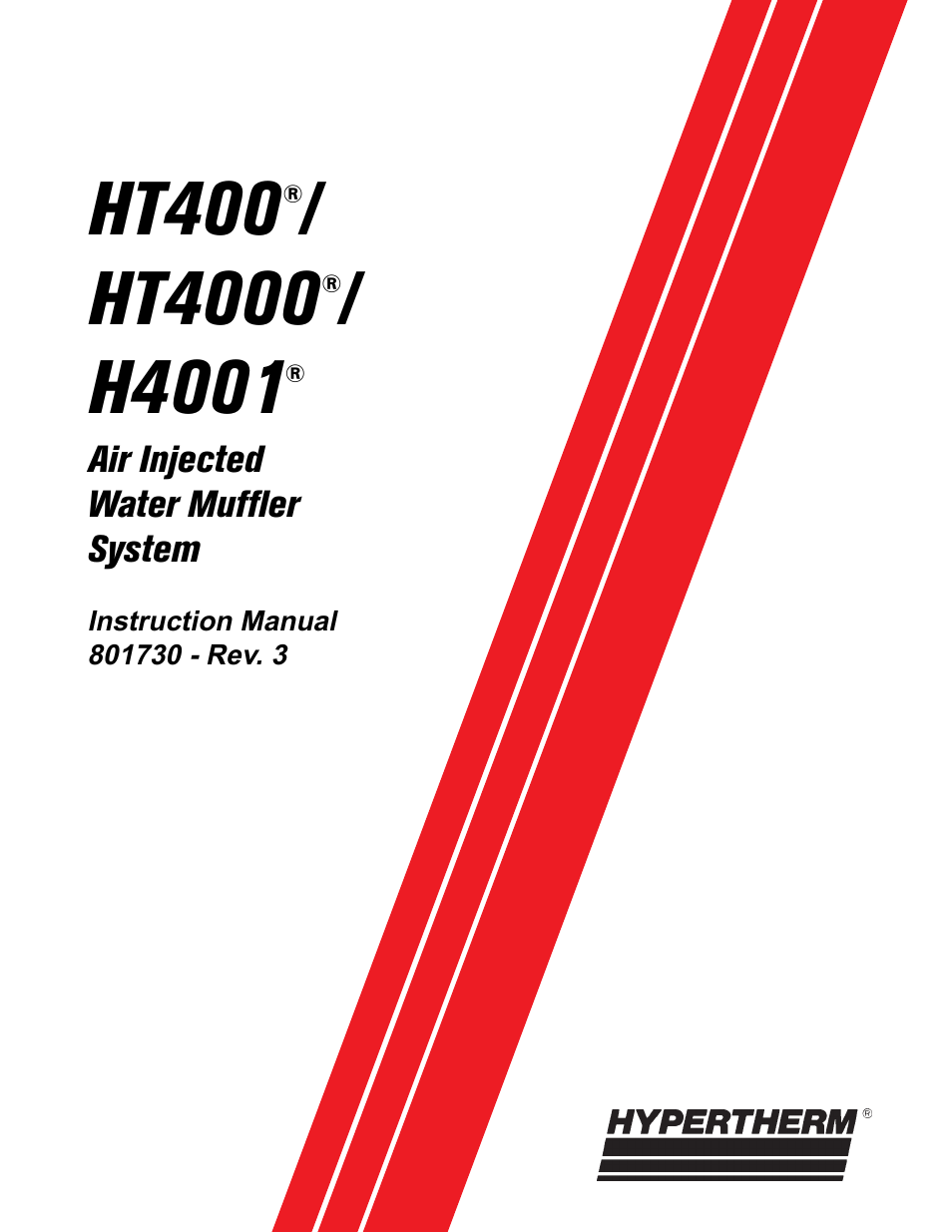 Hypertherm HT400 Air Injected Water Muffler System User Manual | 40 pages