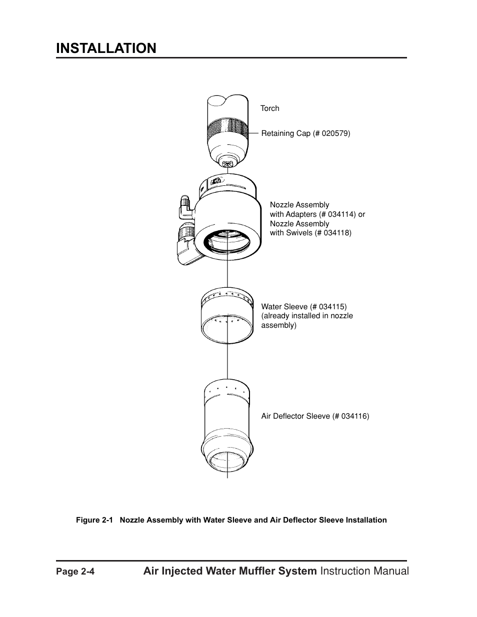 Installation | Hypertherm HT400 Air Injected Water Muffler System User Manual | Page 15 / 40