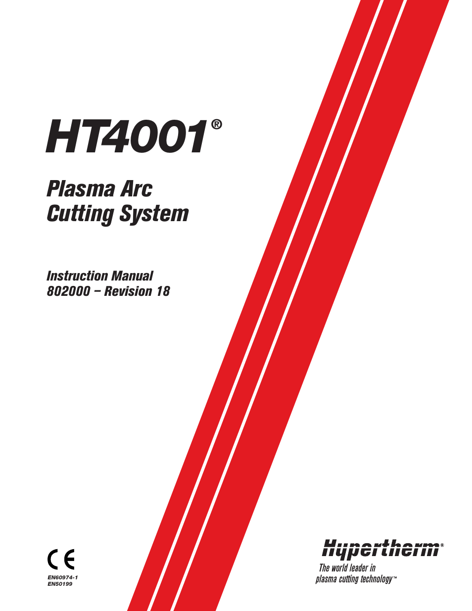 Hypertherm HT4001 Plasma Arc Cutting System User Manual | 259 pages