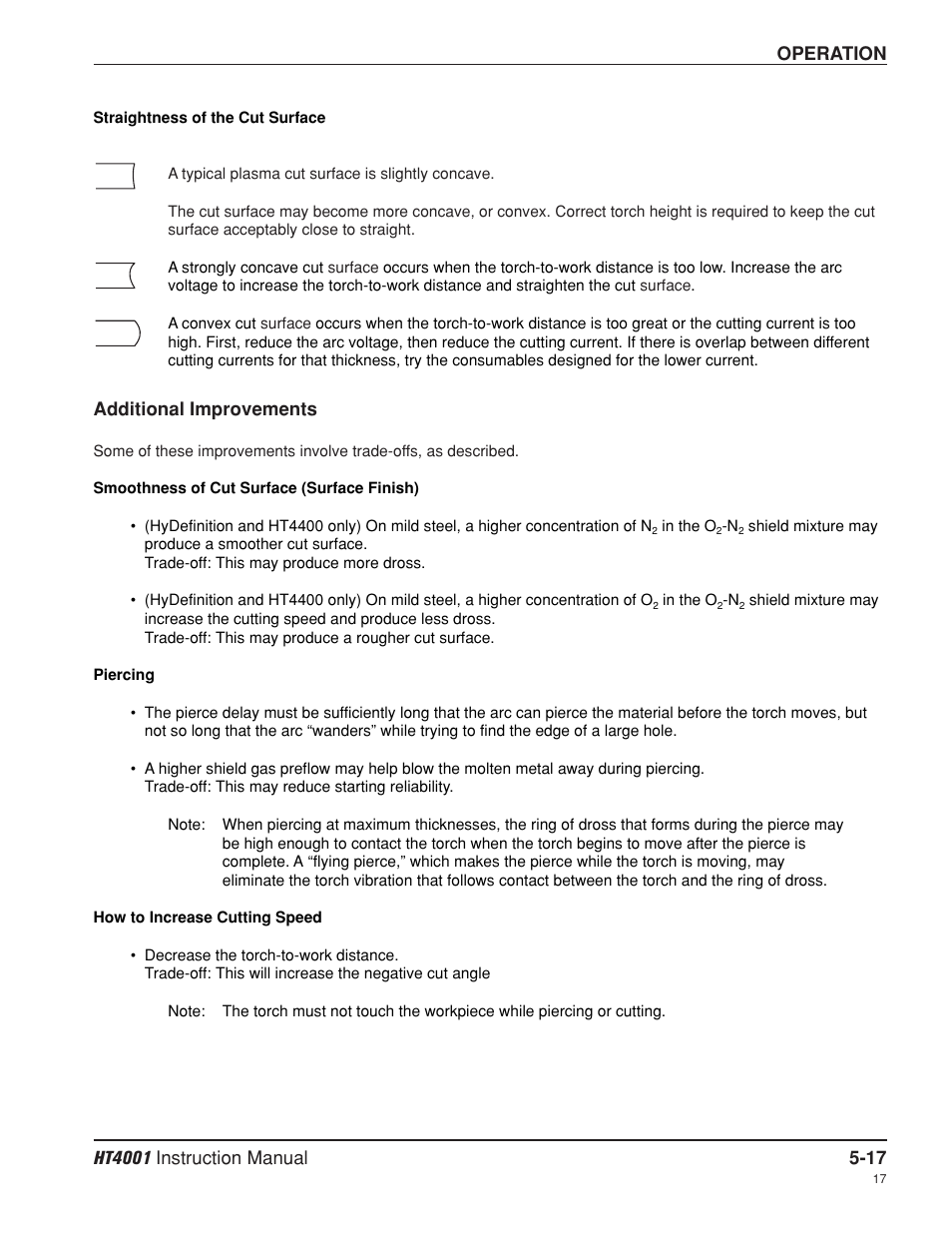 Additional improvements -17 | Hypertherm HT4001 Plasma Arc Cutting System User Manual | Page 108 / 259