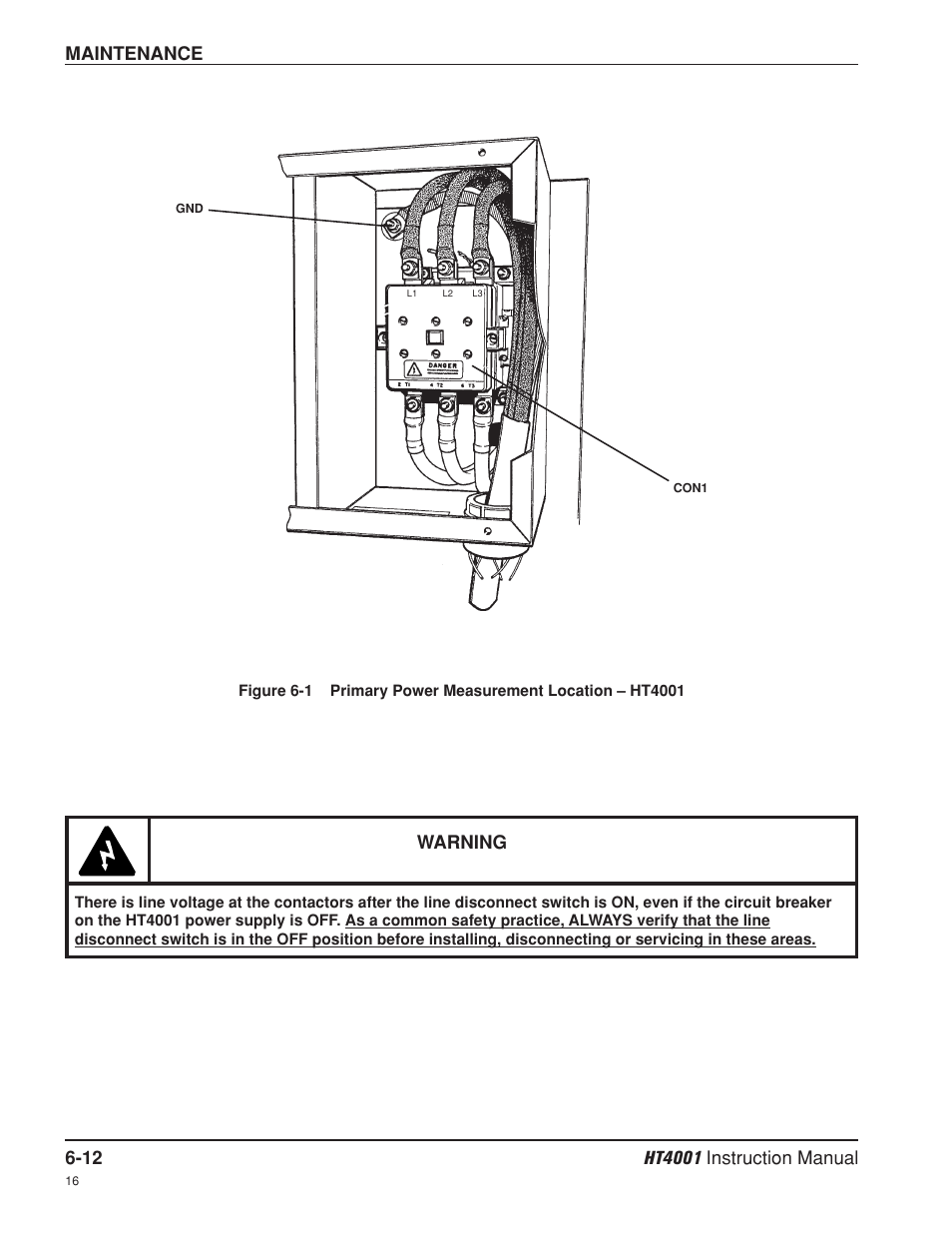 Maintenance, Warning | Hypertherm HT4001 Plasma Arc Cutting System User Manual | Page 138 / 259