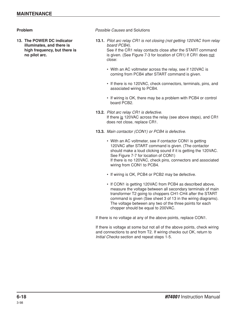 Hypertherm HT4001 Plasma Arc Cutting System User Manual | Page 144 / 259