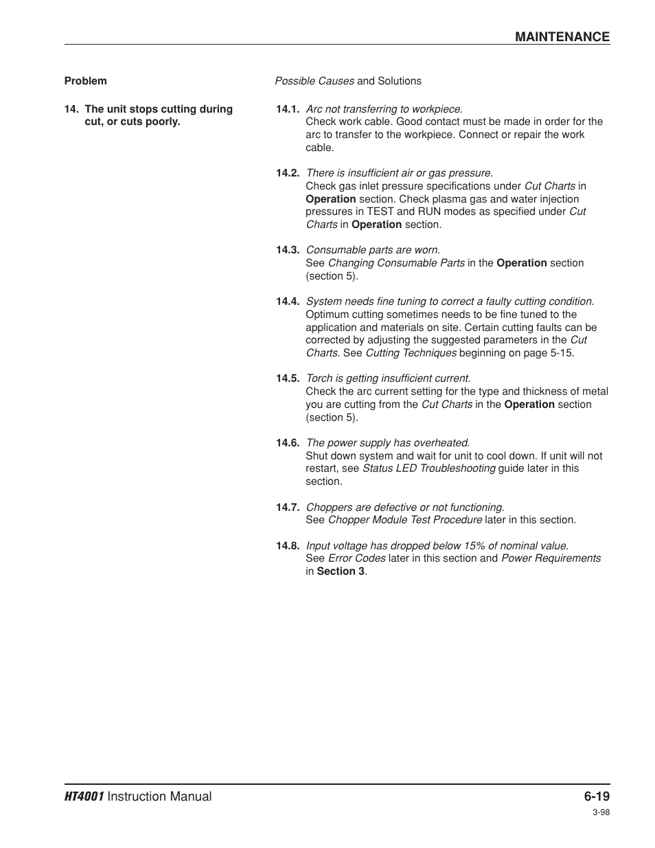 Hypertherm HT4001 Plasma Arc Cutting System User Manual | Page 145 / 259