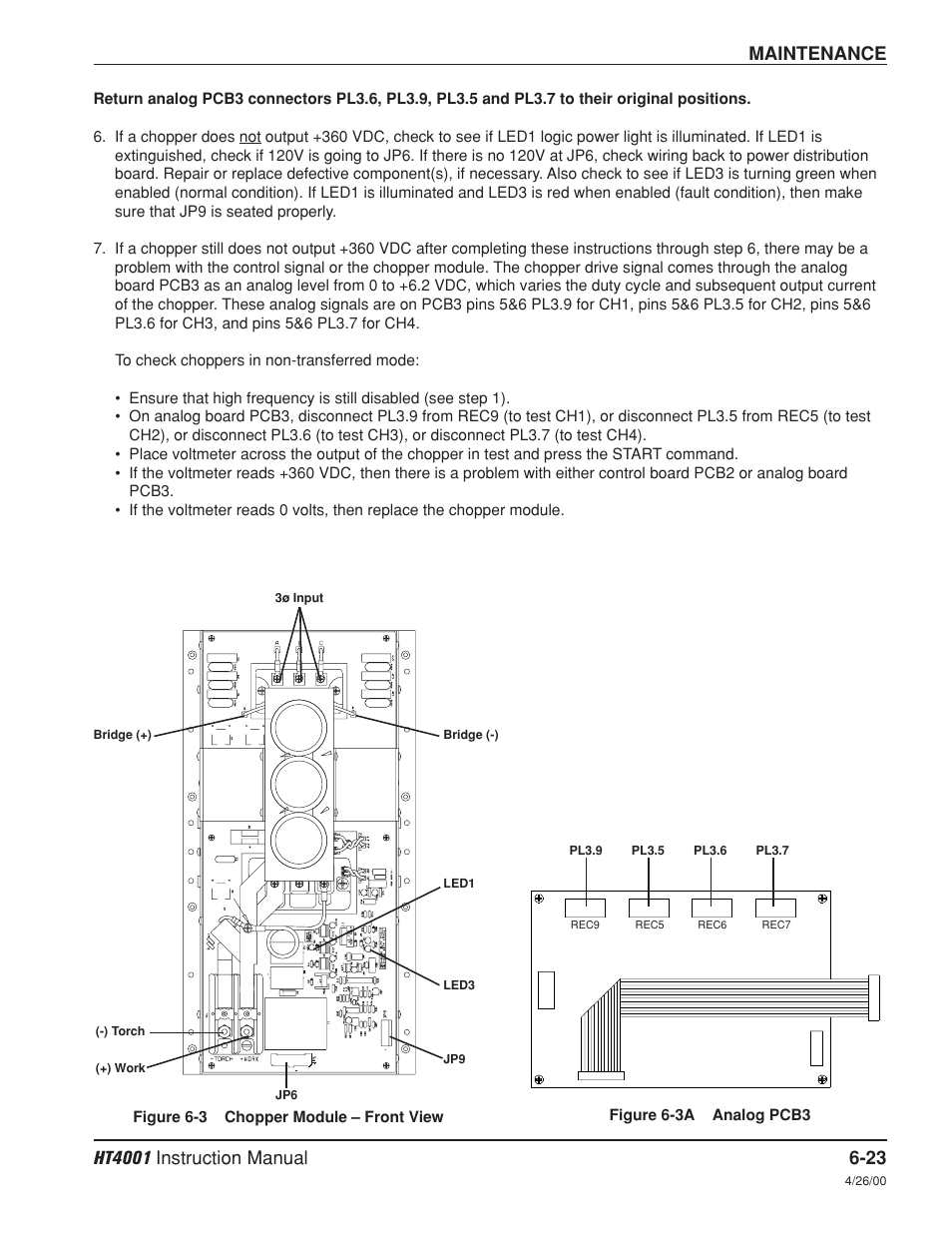 Maintenance | Hypertherm HT4001 Plasma Arc Cutting System User Manual | Page 149 / 259