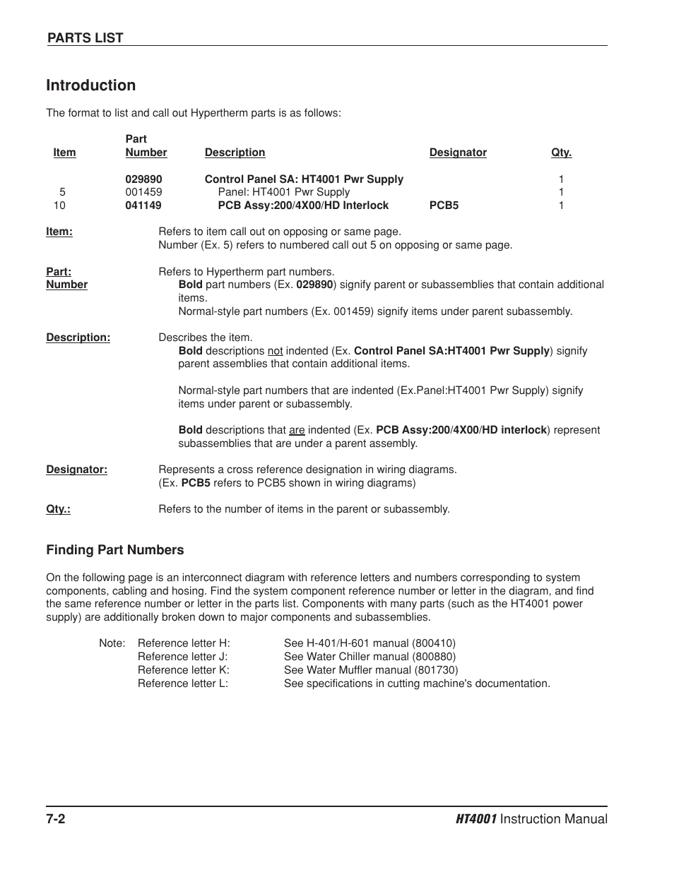 Introduction -2, Finding part numbers -2, Introduction -2 finding part numbers -2 | Introduction | Hypertherm HT4001 Plasma Arc Cutting System User Manual | Page 158 / 259