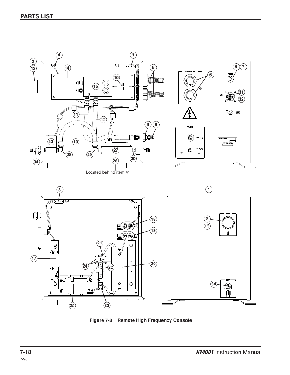 Parts list | Hypertherm HT4001 Plasma Arc Cutting System User Manual | Page 174 / 259