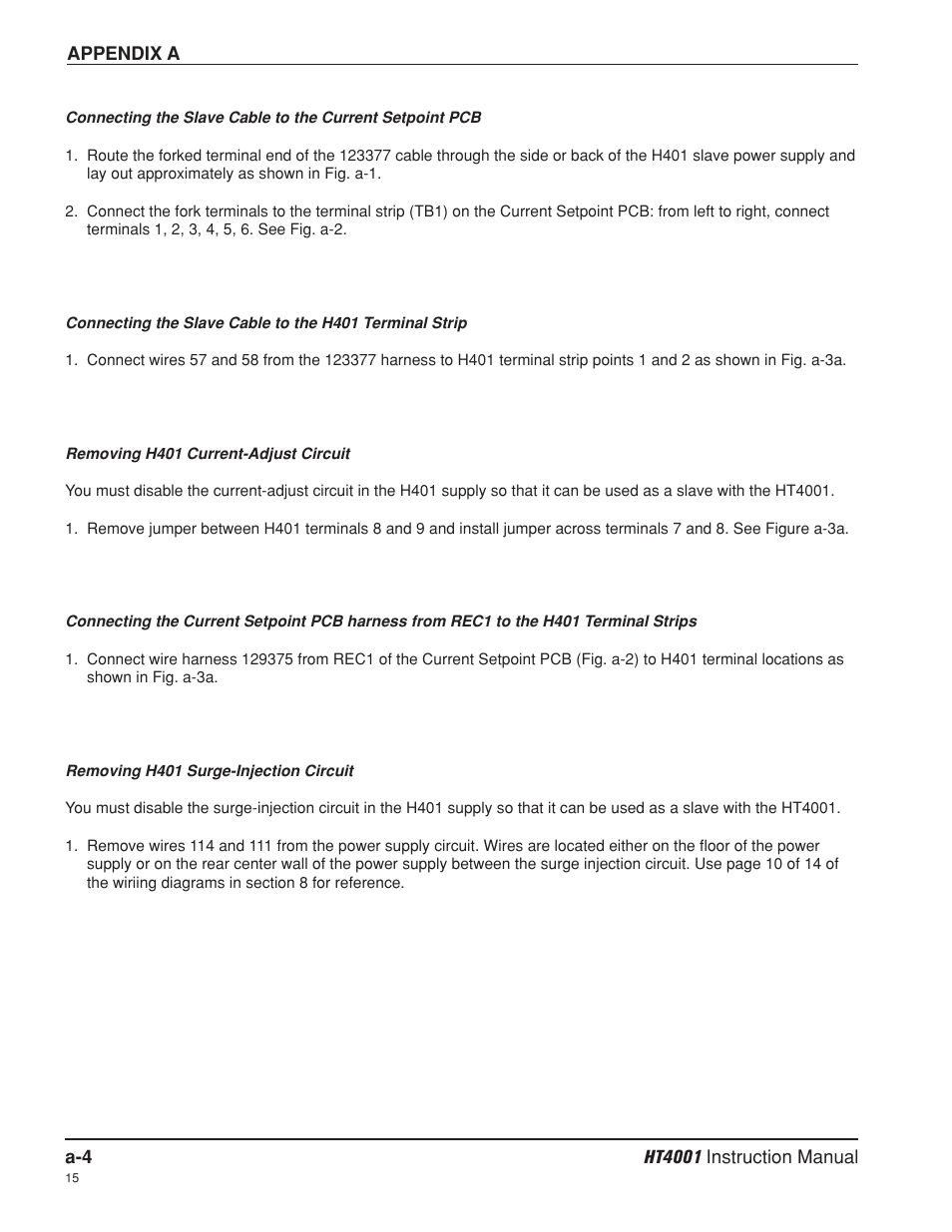 Hypertherm HT4001 Plasma Arc Cutting System User Manual | Page 226 / 259