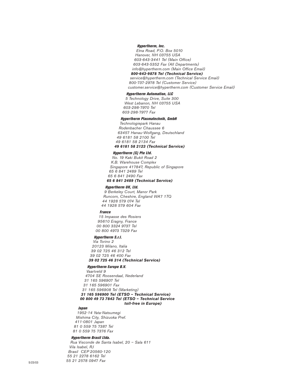 Hypertherm HT4001 User Manual | Page 3 / 59