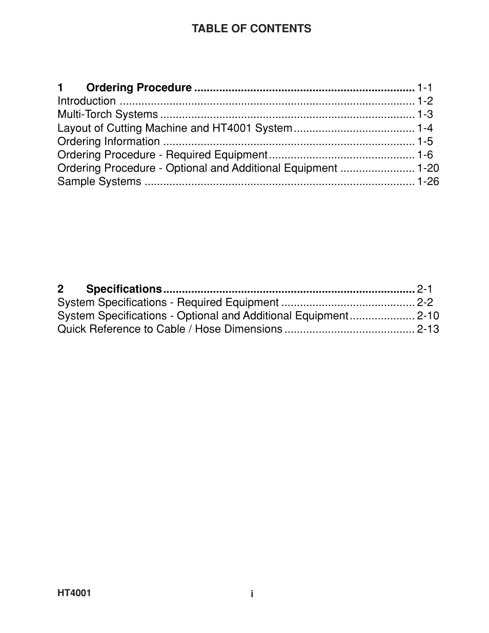 Hypertherm HT4001 User Manual | Page 4 / 59