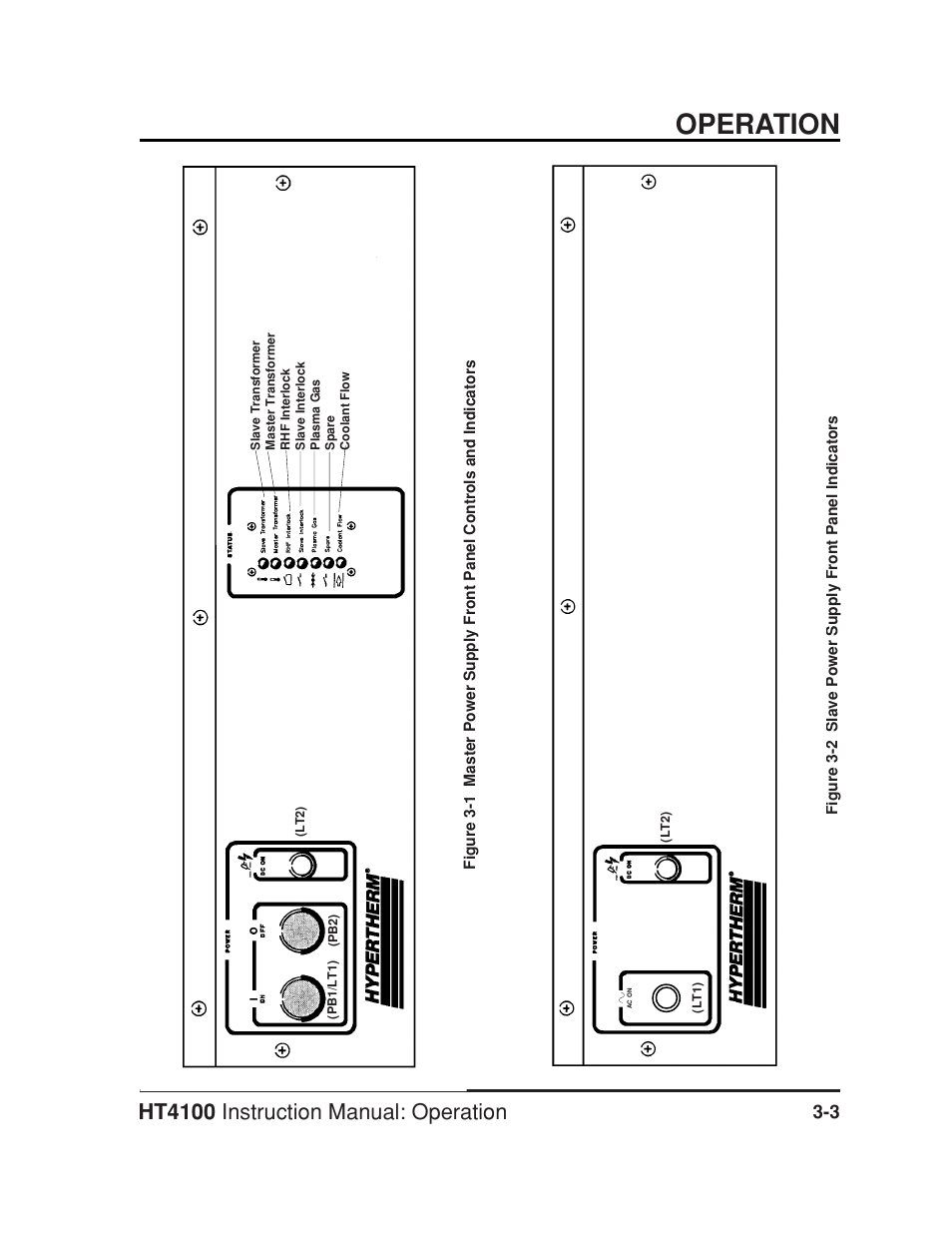 Operation, Ht4100 instruction manual: operation | Hypertherm HT4100 Plasma Arc Cutting System Operating User Manual | Page 29 / 50
