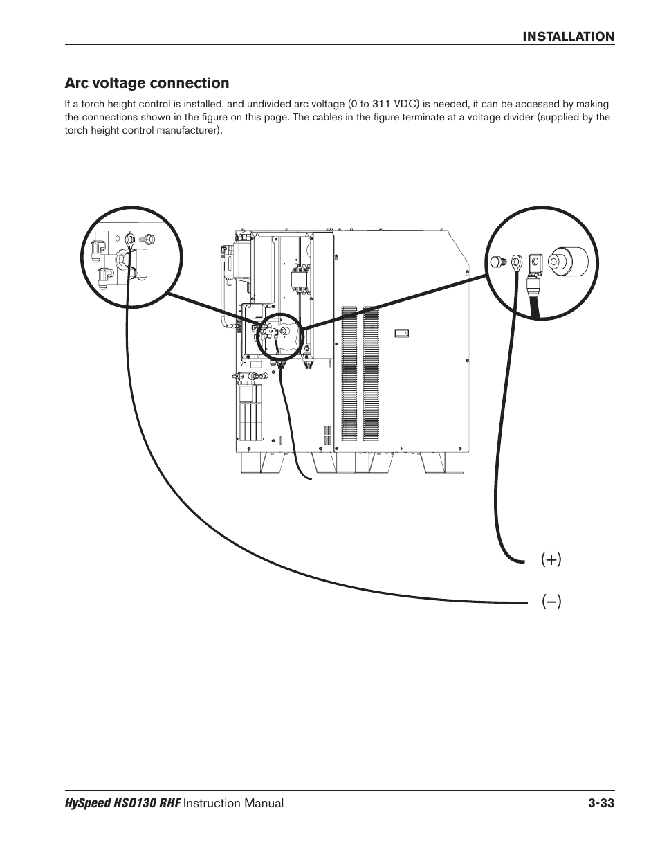 Install the off-valve -18, Arc voltage connection -33 | Hypertherm HSD130 HySpeed Plasma User Manual | Page 101 / 233