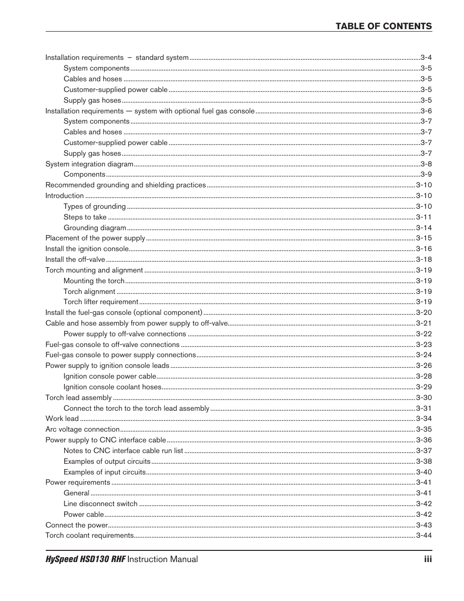 Hypertherm HSD130 HySpeed Plasma User Manual | Page 11 / 233