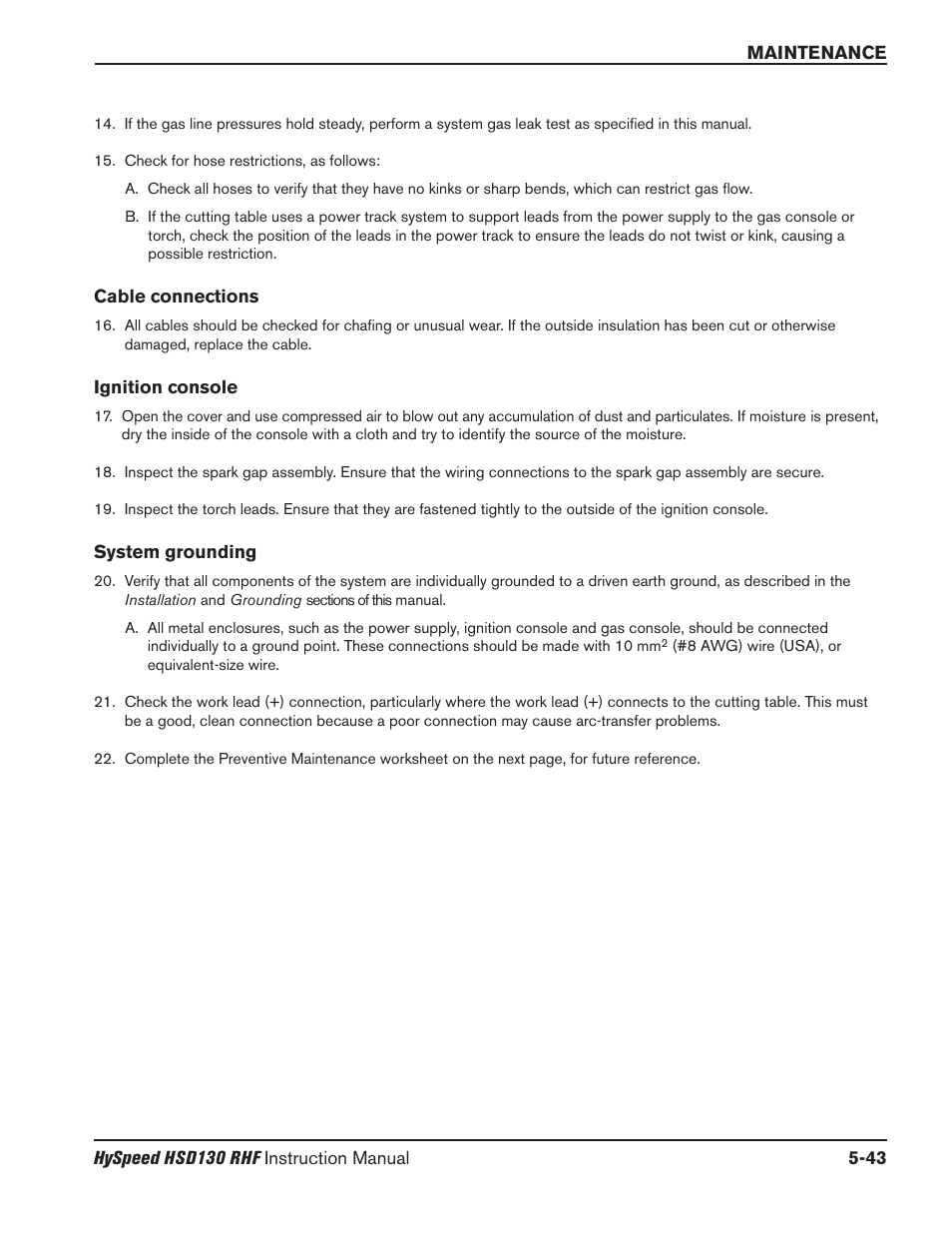 Hypertherm HSD130 HySpeed Plasma User Manual | Page 189 / 233