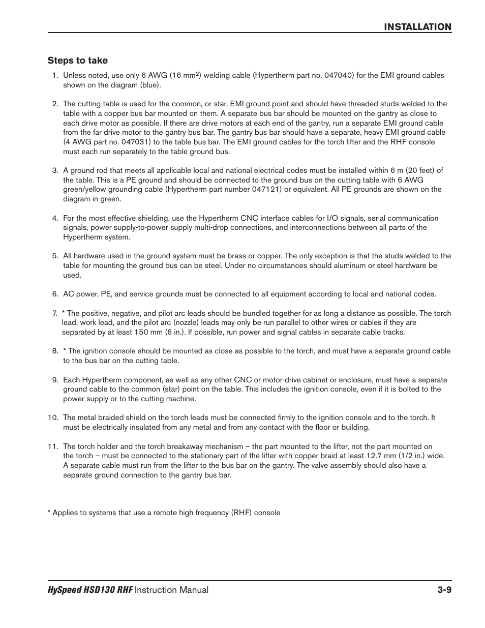 Torque specifications -3, Steps to take -9 | Hypertherm HSD130 HySpeed Plasma User Manual | Page 77 / 233
