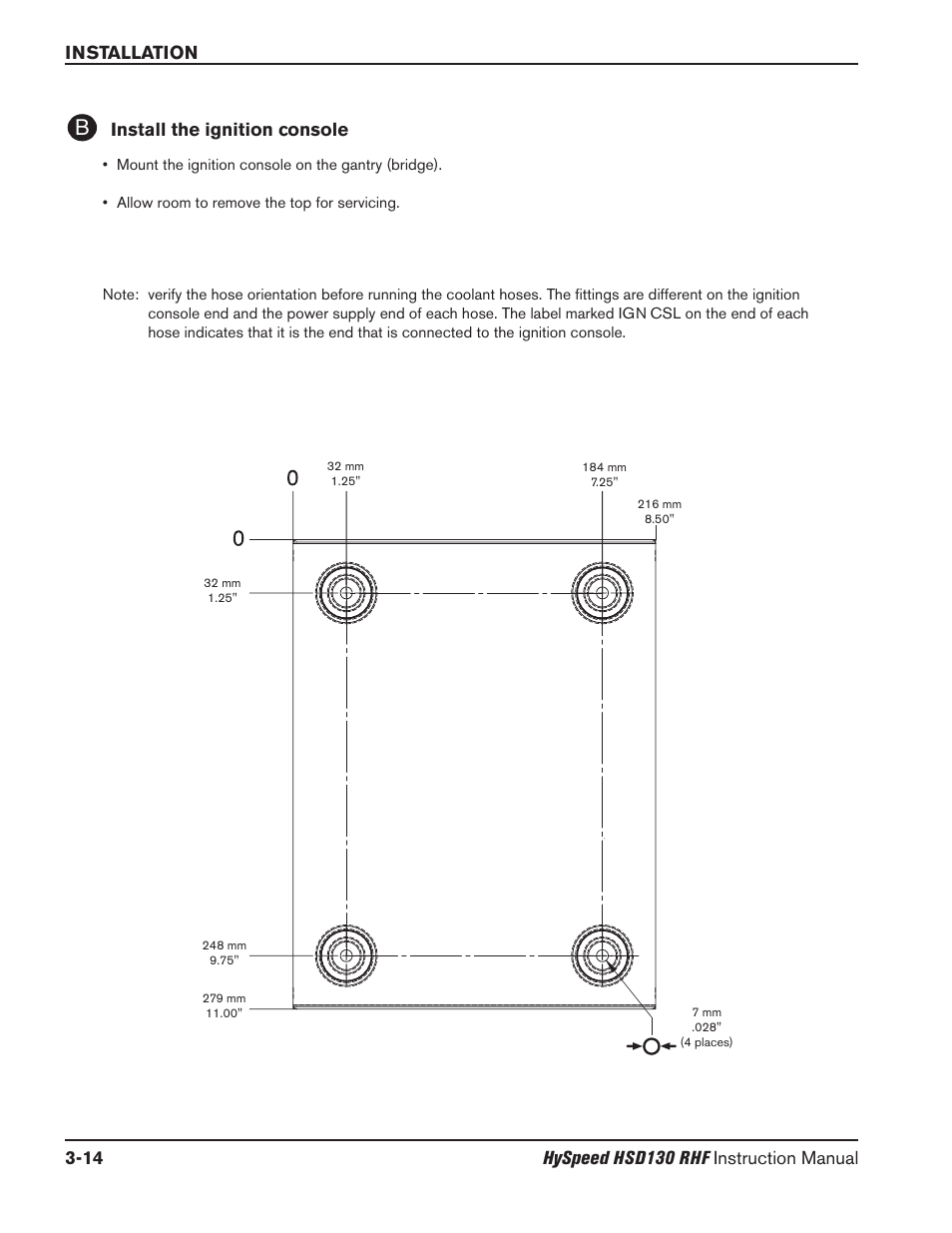 Cables and hoses -5, Install the ignition console -14 | Hypertherm HSD130 HySpeed Plasma User Manual | Page 82 / 233