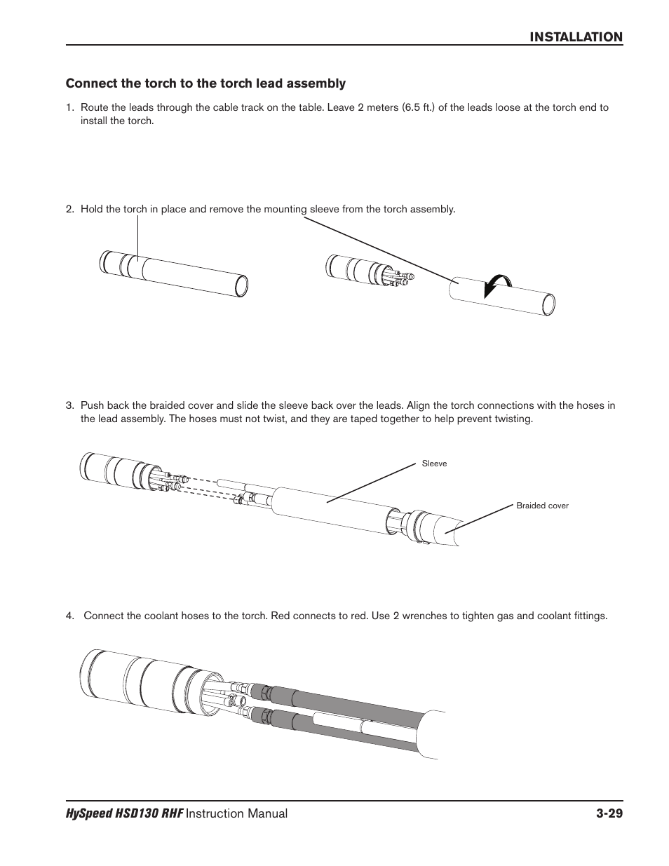 Placement of the power supply -15, Connect the torch to the torch lead assembly -29 | Hypertherm HSD130 HySpeed Plasma User Manual | Page 97 / 233