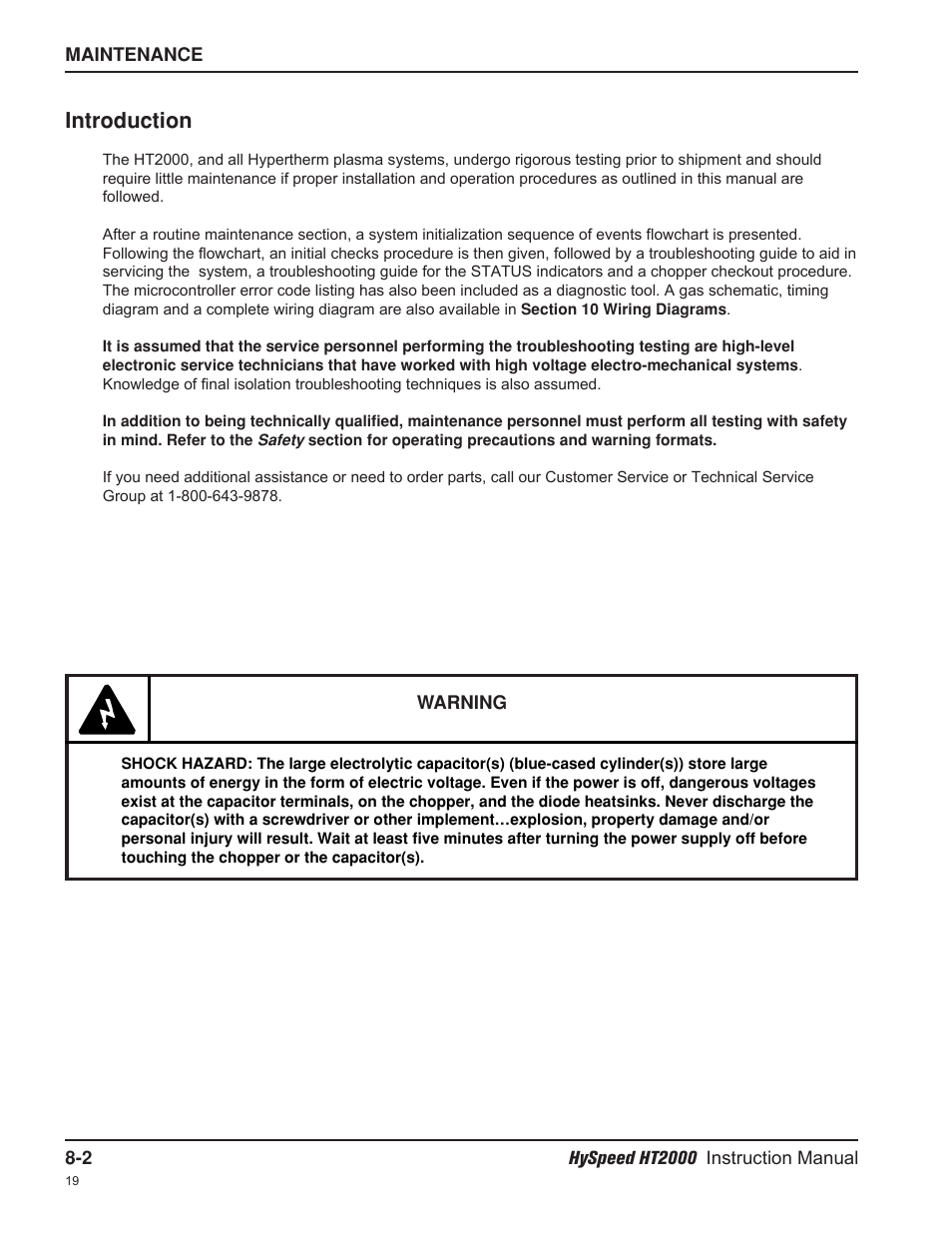 Introduction | Hypertherm HT2000-200 Volt User Manual | Page 147 / 289