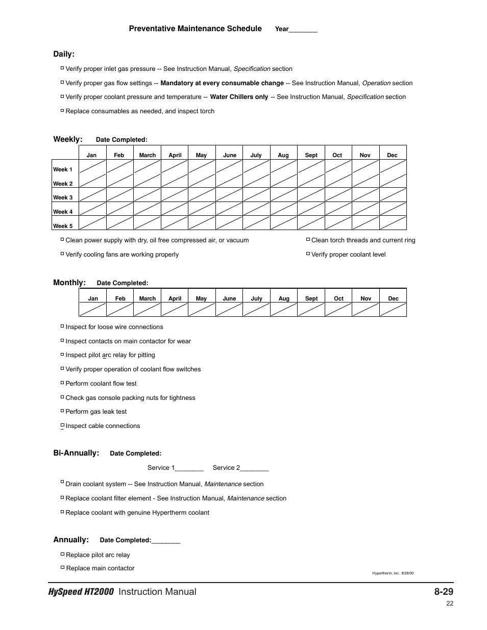 Hypertherm HT2000-200 Volt User Manual | Page 174 / 289