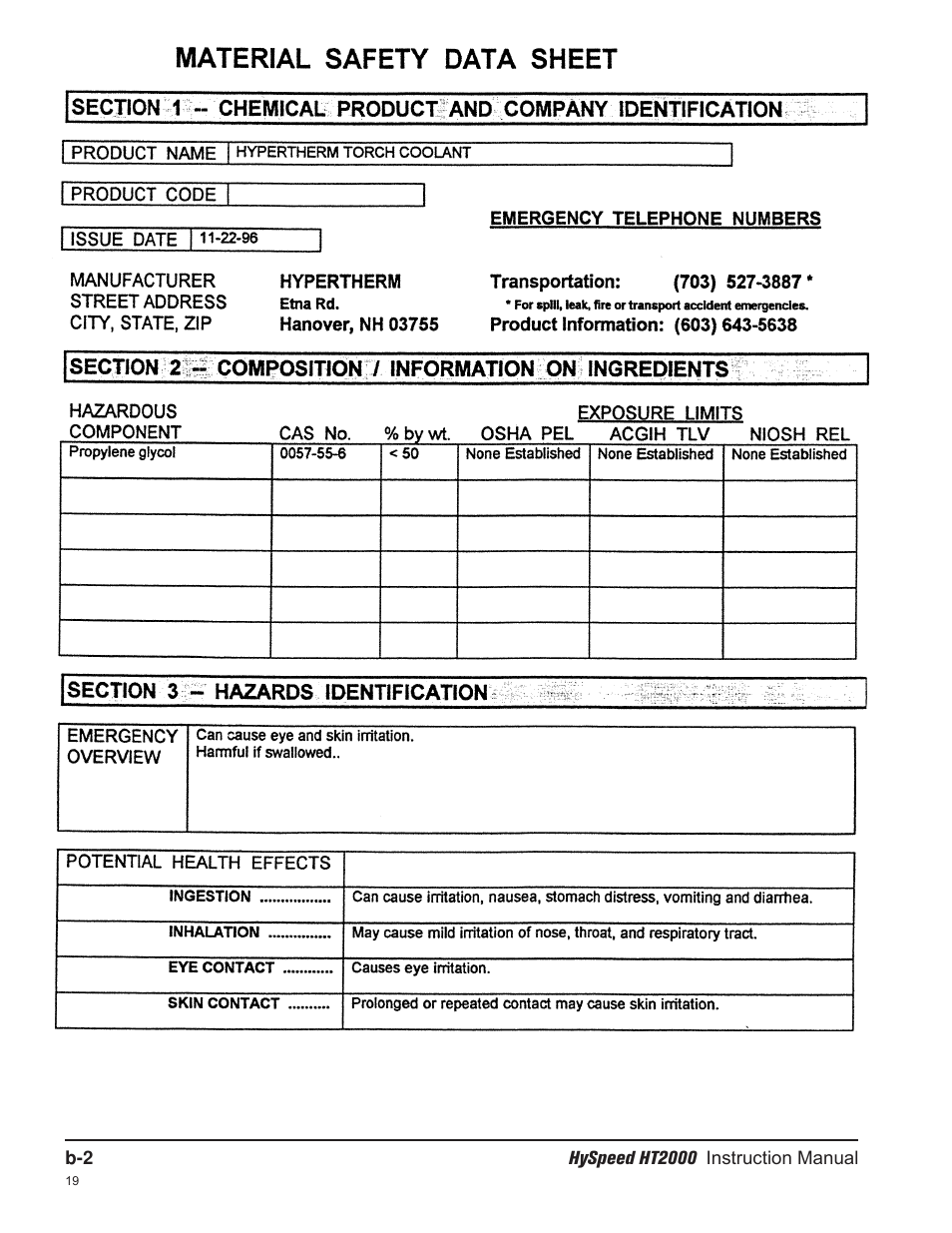 Hypertherm HT2000-200 Volt User Manual | Page 267 / 289
