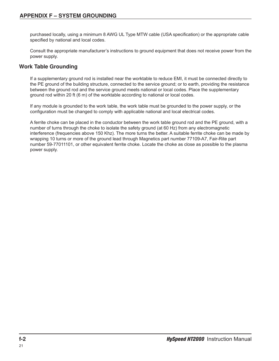 Hypertherm HT2000-200 Volt User Manual | Page 287 / 289