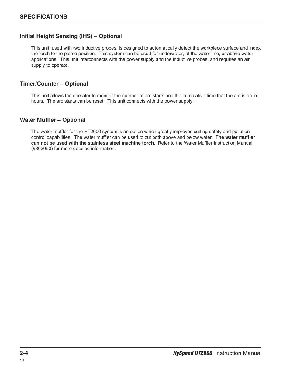 Hypertherm HT2000-200 Volt User Manual | Page 35 / 289