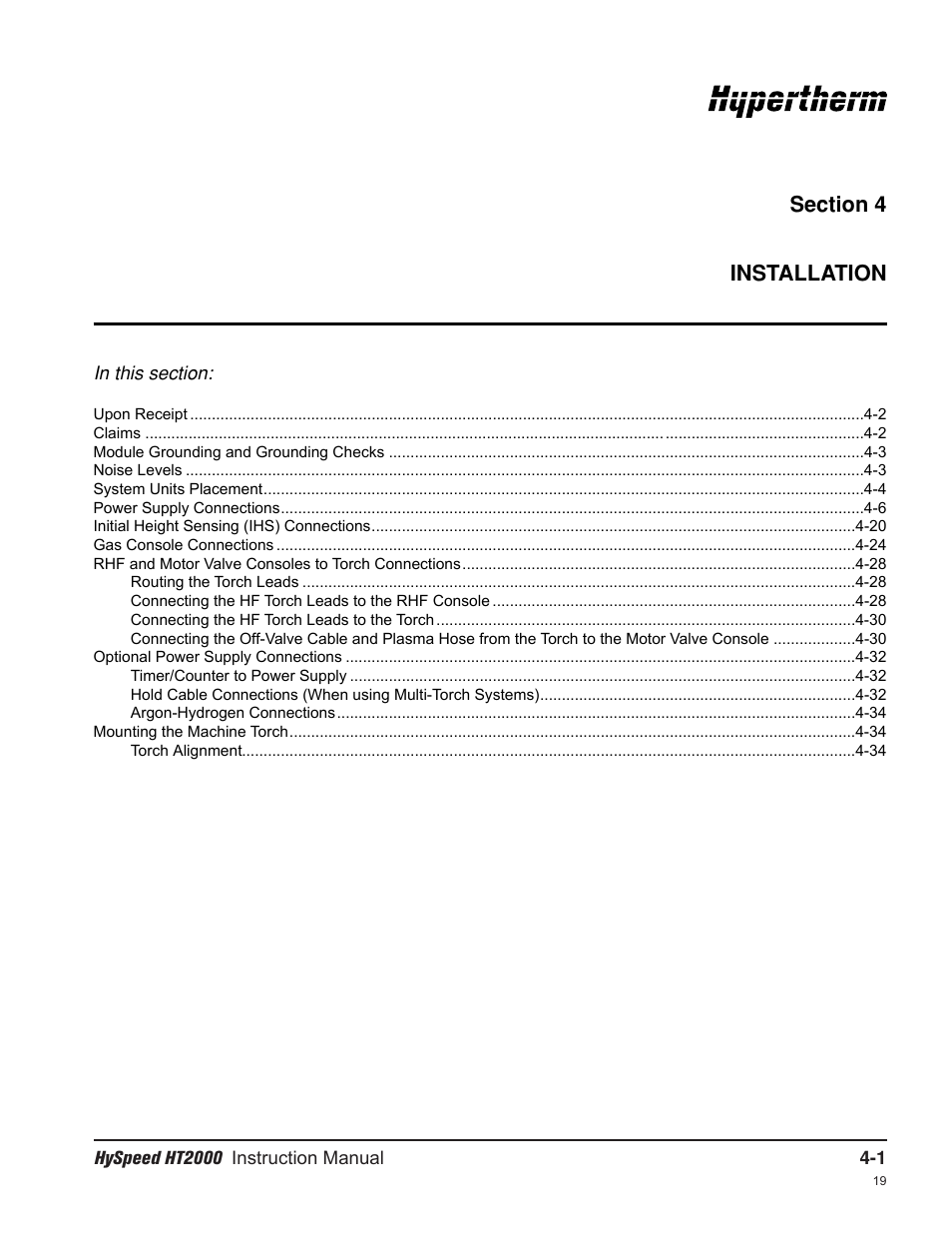 Hypertherm HT2000-200 Volt User Manual | Page 54 / 289