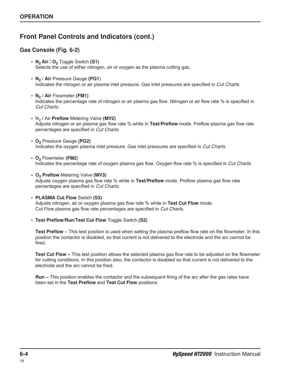 Front panel controls and indicators (cont.) | Hypertherm HT2000-200 Volt User Manual | Page 99 / 289