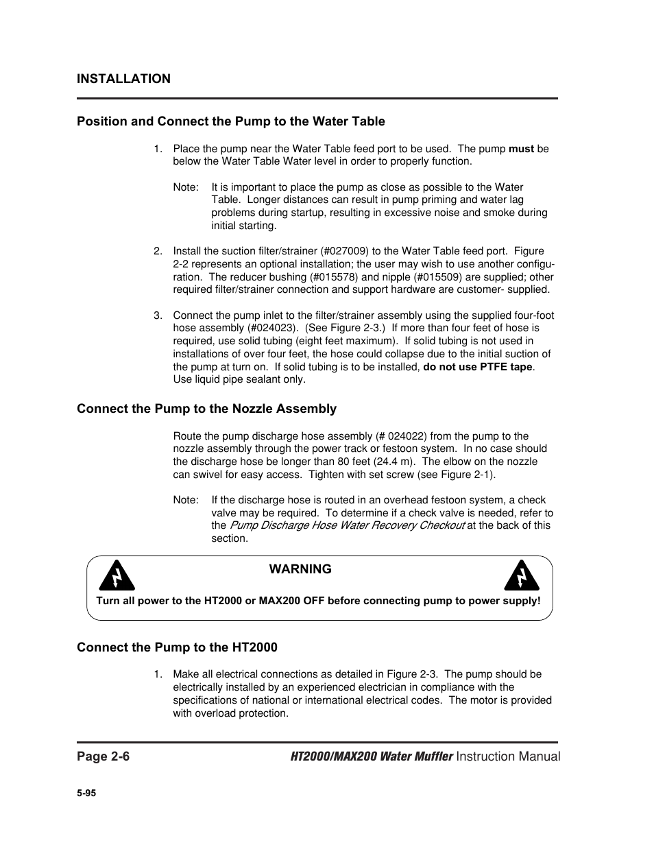 Hypertherm HT2000 Water Muffler User Manual | Page 15 / 39