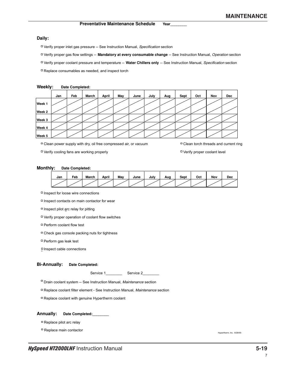 Hypertherm HT200LHF-200 Volt HySpeed User Manual | Page 108 / 202