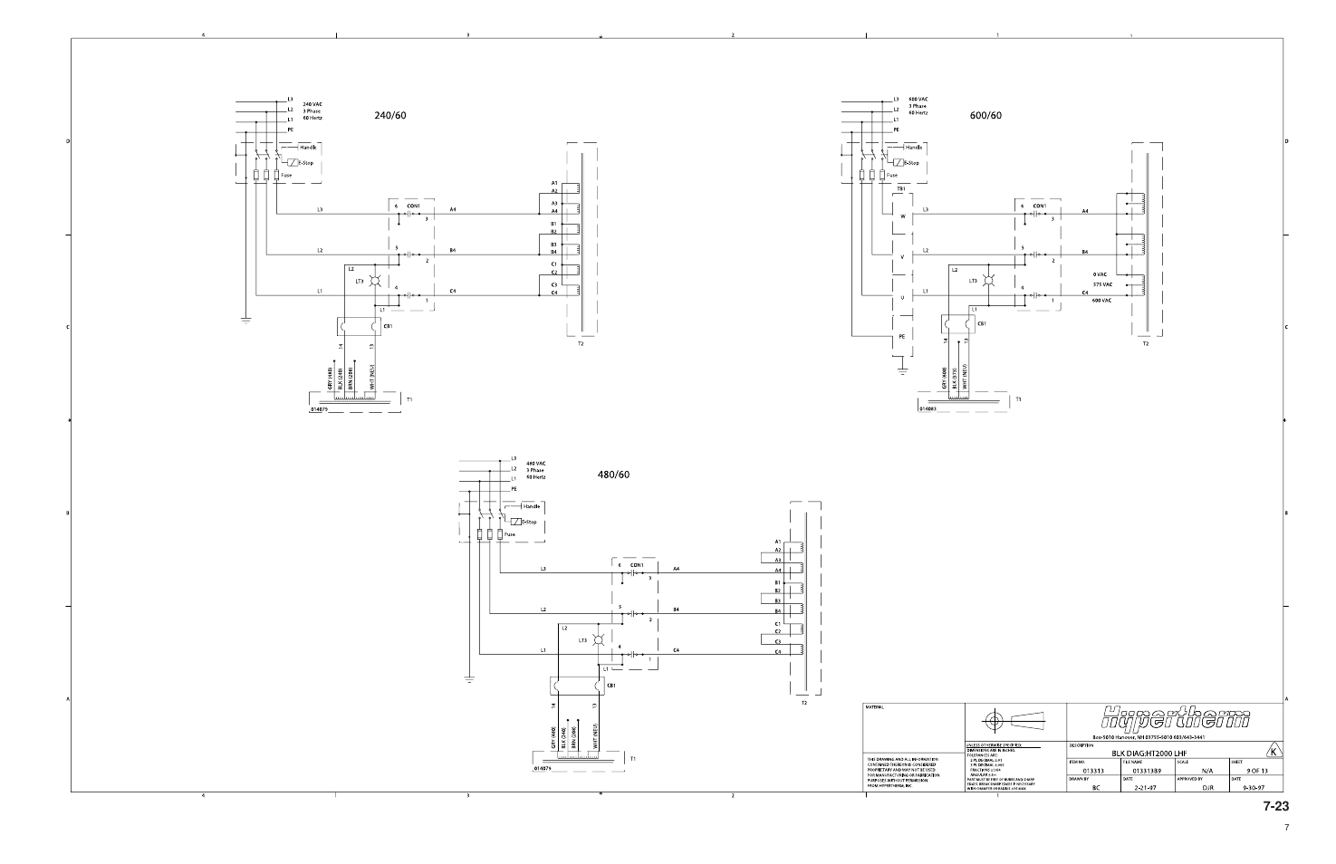 Hypertherm HT200LHF-200 Volt HySpeed User Manual | Page 152 / 202