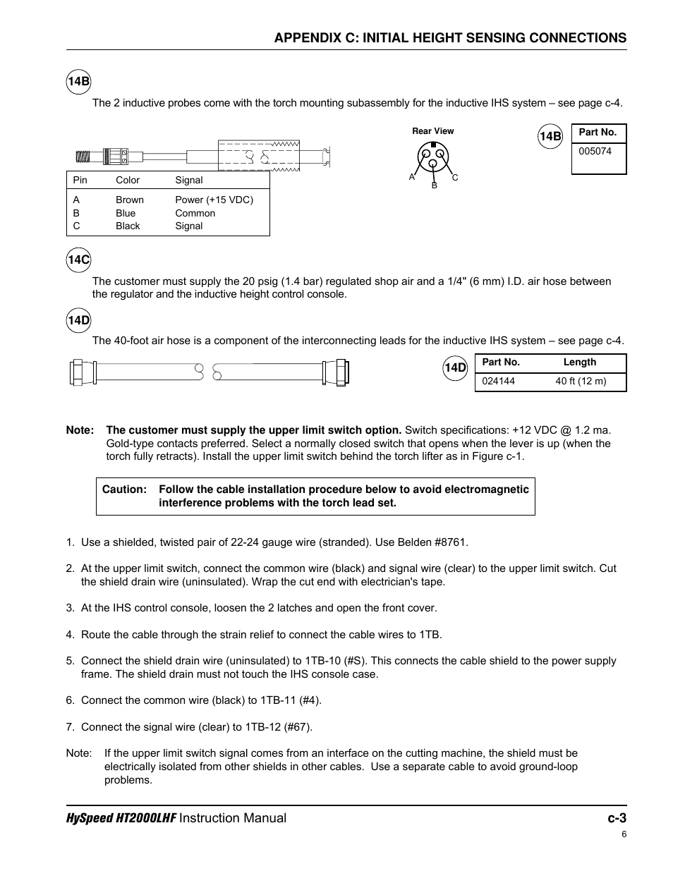 Hypertherm HT200LHF-200 Volt HySpeed User Manual | Page 187 / 202