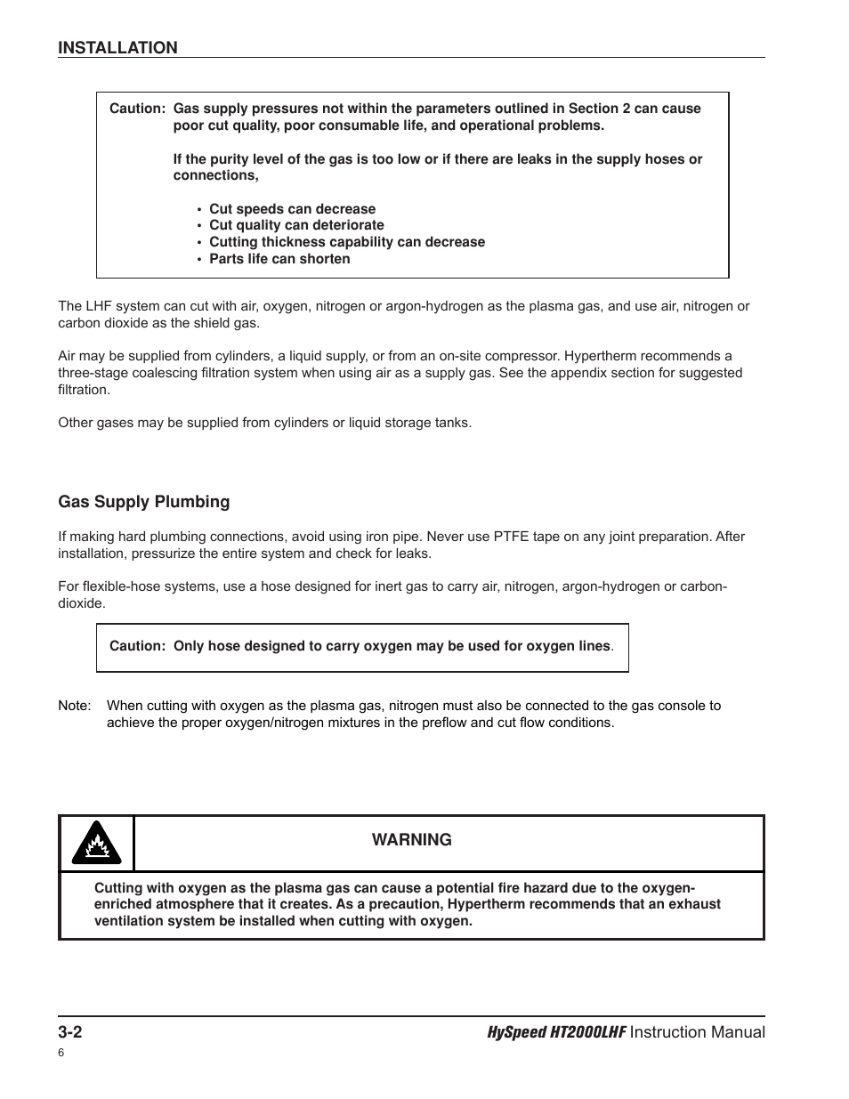 Hypertherm HT200LHF-200 Volt HySpeed User Manual | Page 35 / 202