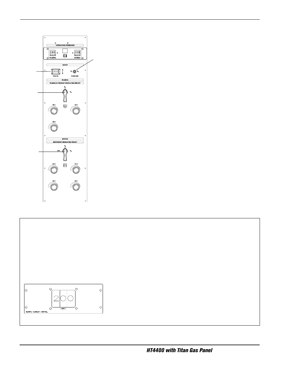 Turn gases on, Turn power supply on and adjust current & voltage | Hypertherm HT4400 Plasma Arc Cutting System Gas Panel User Manual | Page 24 / 28